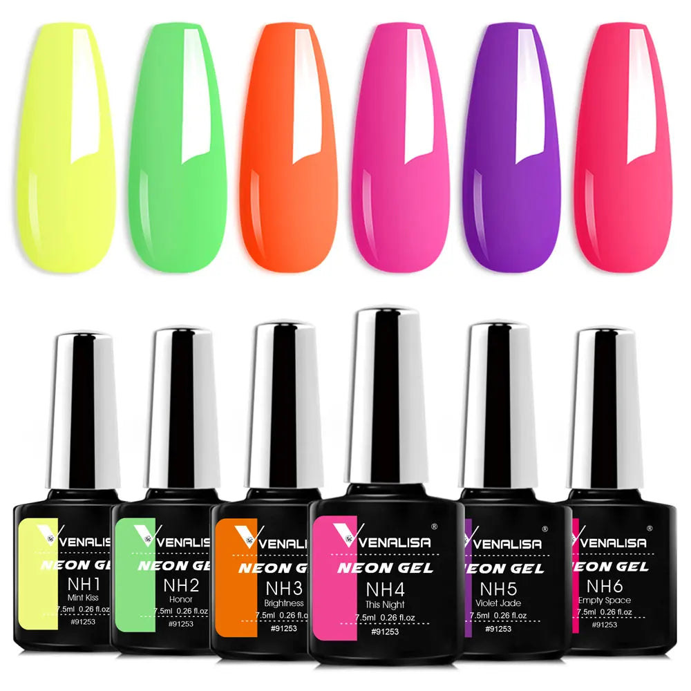 Rose Rubber Base Venalisa Nail Gel Polish Set
