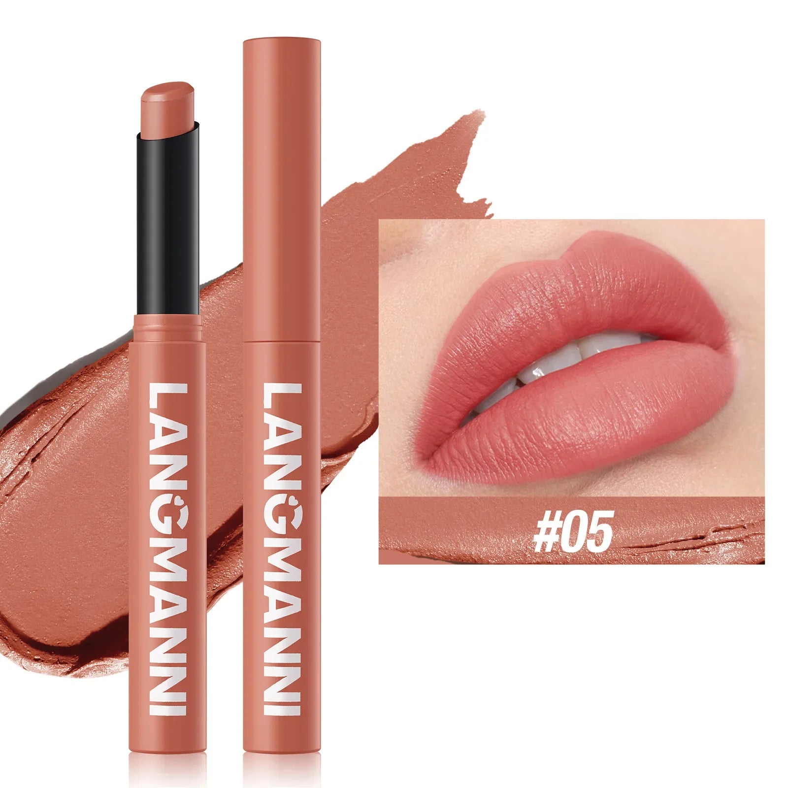 New Rotating Velvet Matte Lipstick Long Lasting Waterproof Lipstick Non-Stick Cup Lip Stain Tint Cosmetics Pencil Liner Makeup