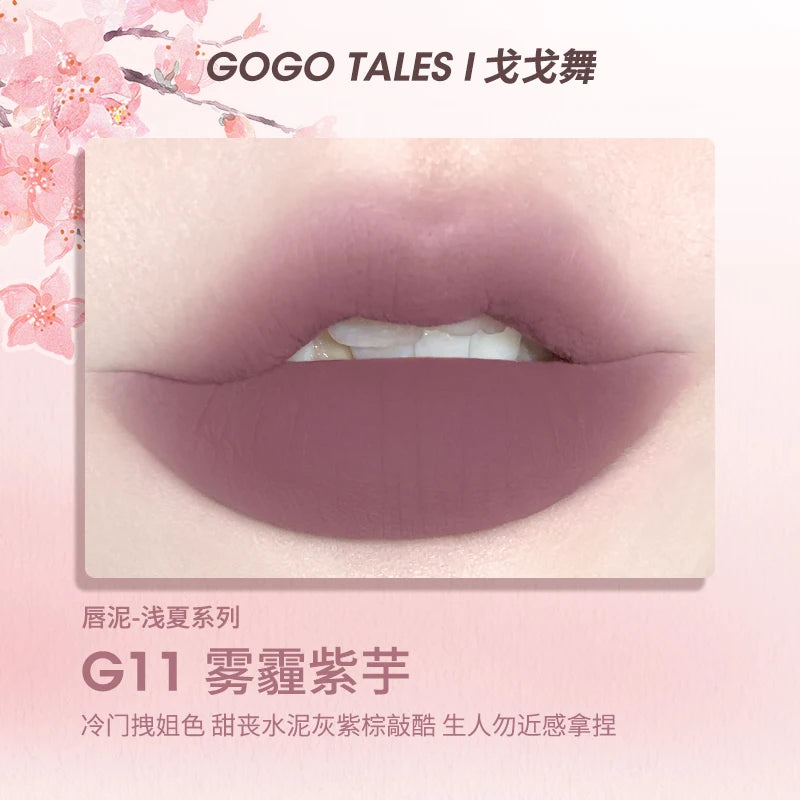 Gogotales Maquillajes Milk Cream Lip Mud Naked Color Matte Velvet Lipstick Vegan Waterproof Lip Glaze Girl korean Makeup