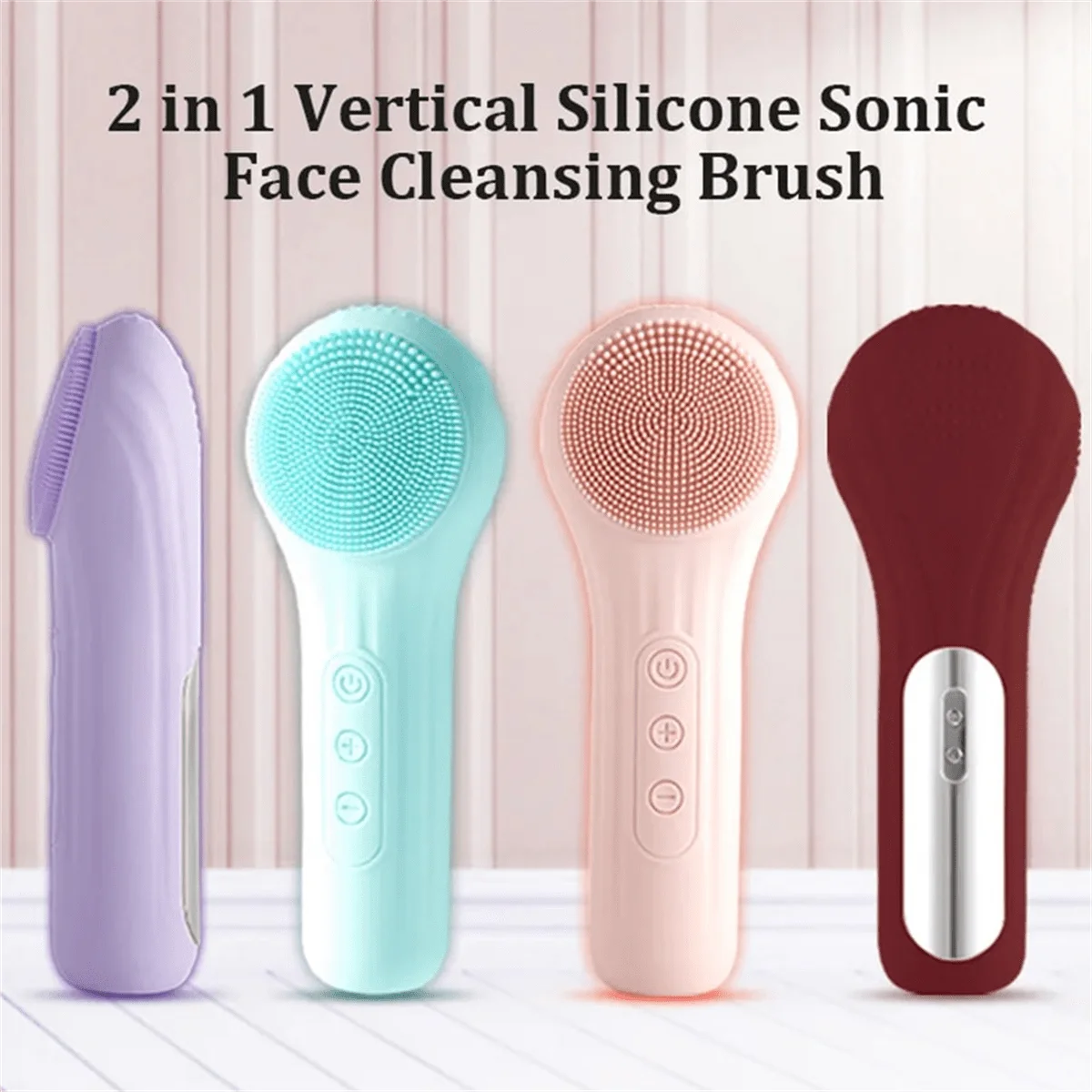 Waterproof Facial Cleansing Brush For Men & Women Rechargeable Exfoliating Electric Face Scrubber Cleanser Brush