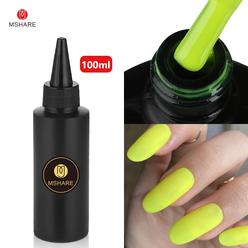 MSHARE 100ML Nail Gel Polish Soak Off UV LED Nails Vernis Semi Permanent Varnish Polish White Red Nail Gel Art