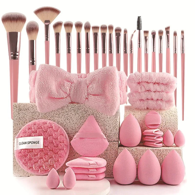 56pcs Makeup Sponge & Puff Kit - Complete Set for Cleansing and Cosmetics
