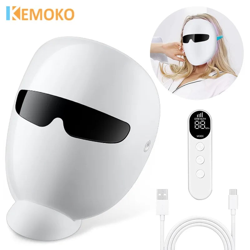 7 Color Light Facial Led Mask Red Light Therapy 80 Beads Face Photon Light Skin Rejuvenation Anti Wrinkle Anti Acne Beauty care