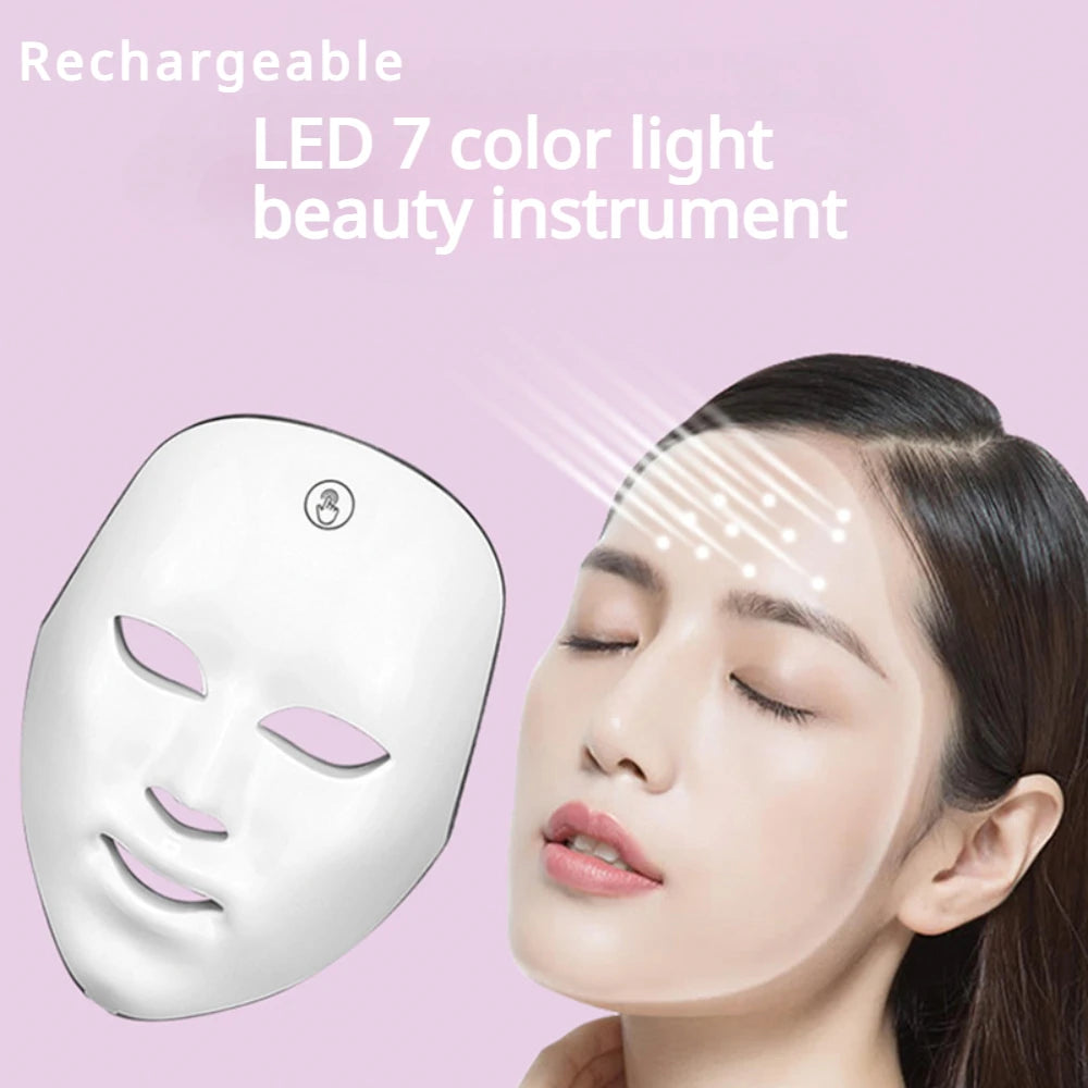 7 Colours LED Light Mask Rechargeable LED Mask Skin Care