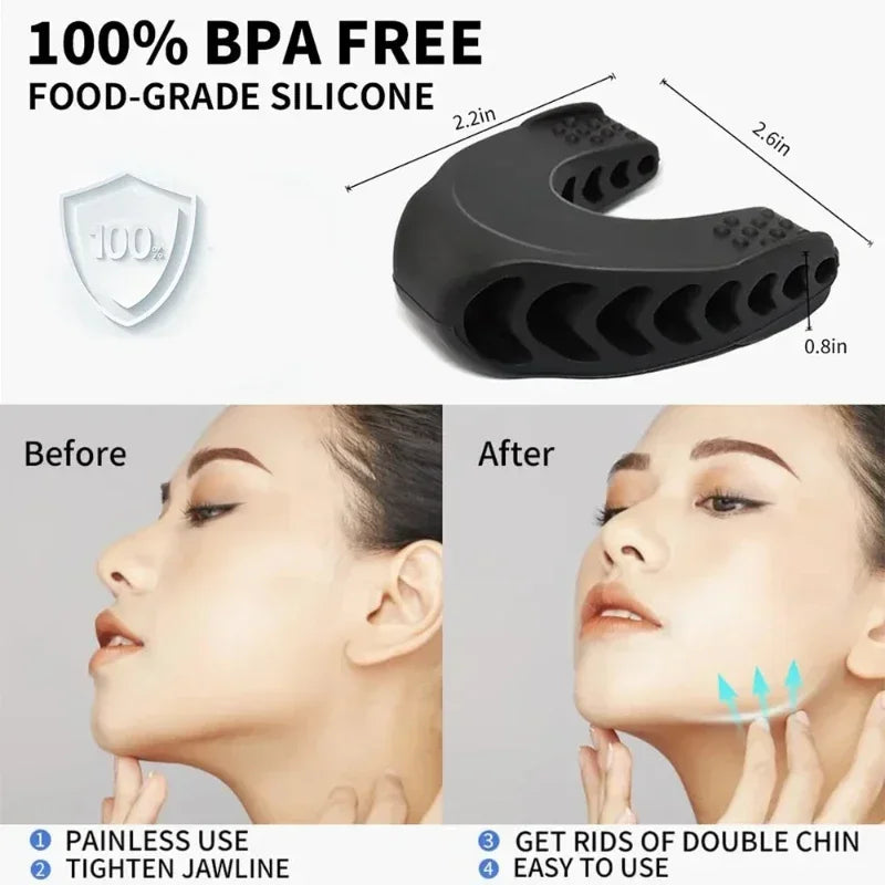 Upgraded Jaw Exerciser and Neck Toning Jawline Massager Face Muscle Massagers Double Chin Reducer Face Slimming Massage Tool Set
