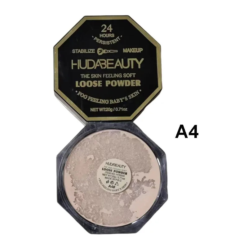 4-color Loose Powder Huda Setting Matte Powder Foundation Set Oil-control Skin Natural Makeup Face Concealer Stabilize Cosmetics