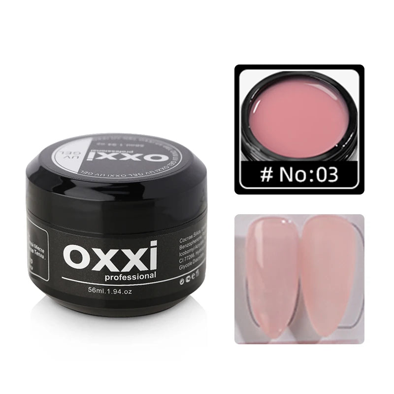 OXXI 56ml UV Nail Extension Gel Semi-permanent Builder Varnish Manicure Poly Nails Gellac Acryl Gel Polish Easy Building Enamels