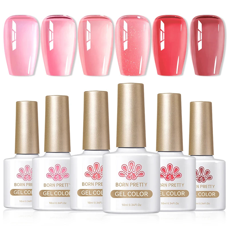 BORN PRETTY 6PCS Gel Polish Set 9D Polaris Cat Magnetic Soak Off UV LED Polish DIY Nail Art Manicure Varnish Base Top Coat