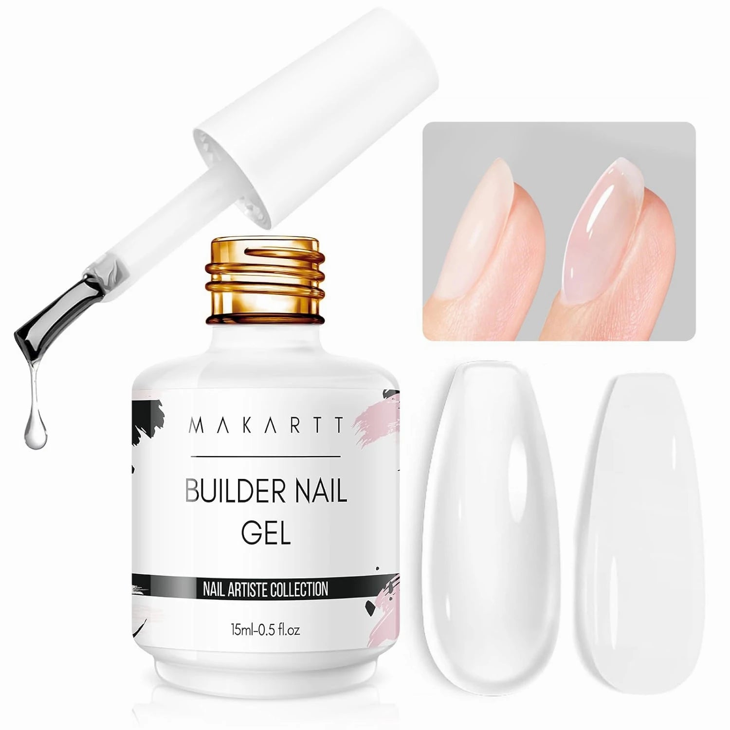 Builder Gel for Nails 7 In 1 Hard Gel Polish for Nail Thickening Nude Milky Extension U V Gel Natural Color Strengthener Gel