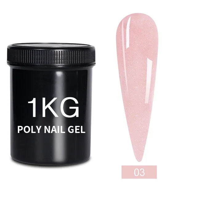 BOZLIN 1KG Super Shinny Top Coat UV Base Gel Polish Matte Top Coat Reinforce Gel Long Lasting Shinning Soak Off Nail Art Varnish