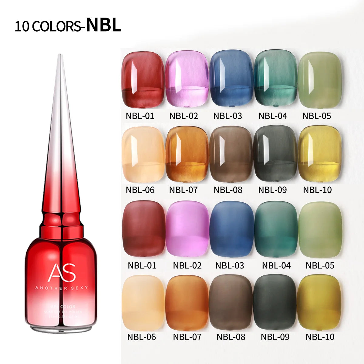 AS Nail Gel Polish Set 210 Colors Choose 10 Pieces Kit Another Sexy Nail Vernis Varnish Gift Uv Gel