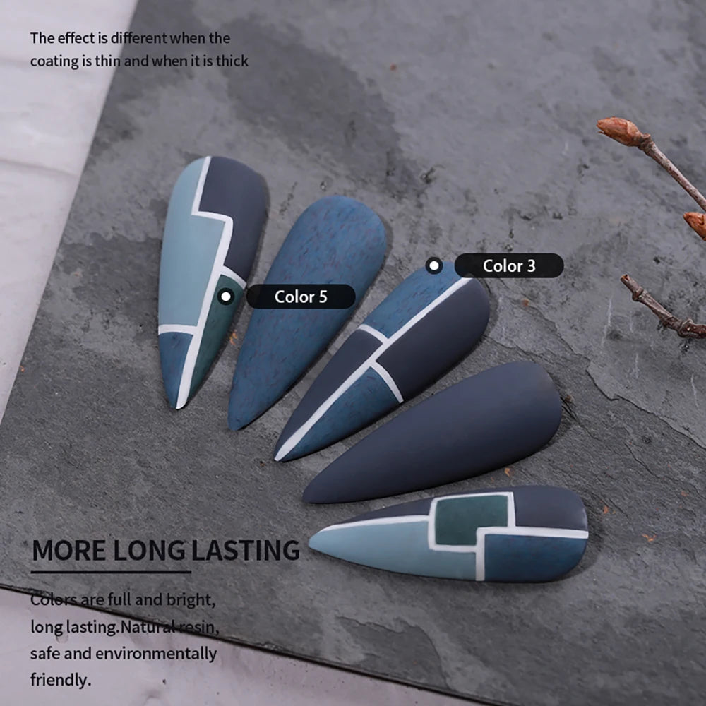 Vendeeni 9 Color/Set Furs Fluff Gel Nail Polish Semi Permanent UV LED Soak Off Gel Varnish DIY Plush Velvet Nail Art Gel Lacquer