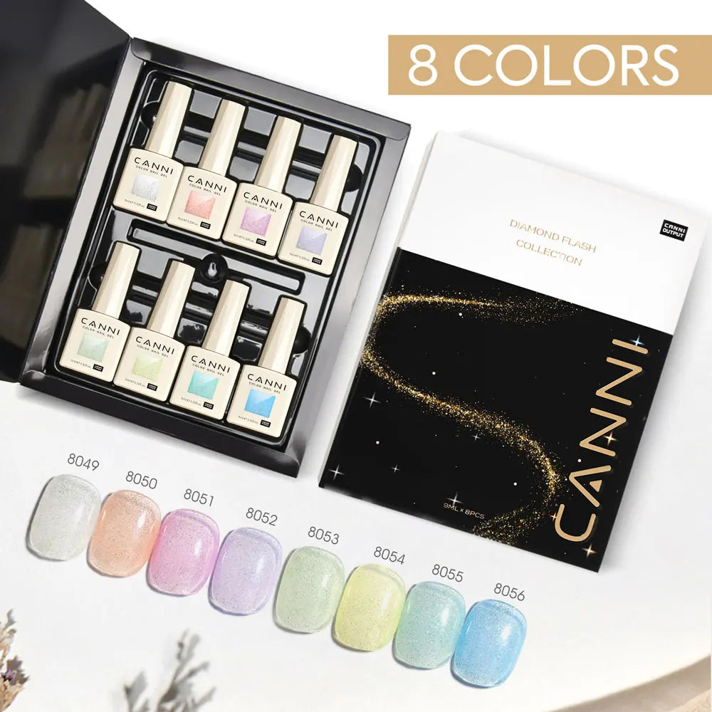 CANNI Nail Gel Polish Set HEMA FREE Gorgeous Color Semi Permanent Full Coverage Pigmented Paint Soak off UV LED Gel Nail Varnish