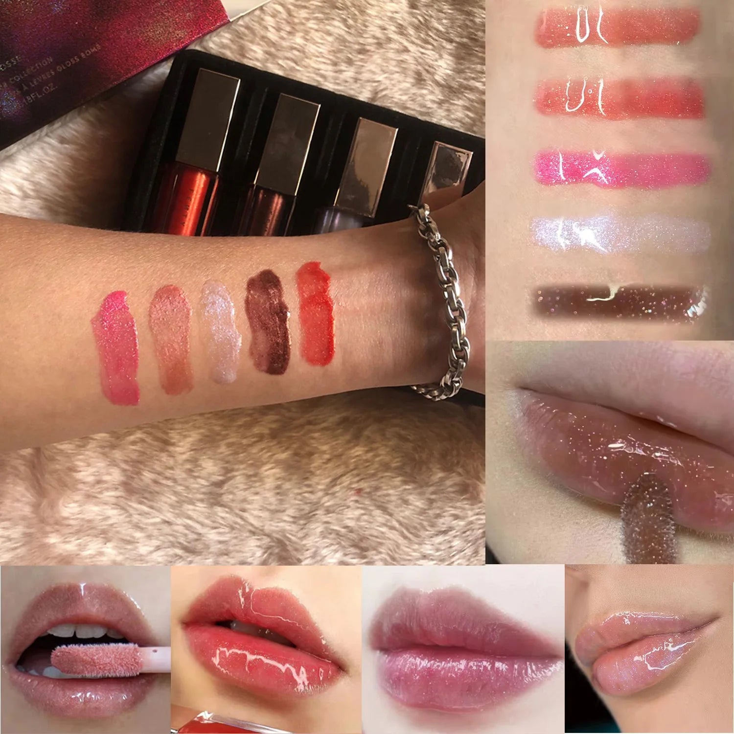 Christmas Makeup Gift Set High-Shine Lip Gloss Bomb Collection