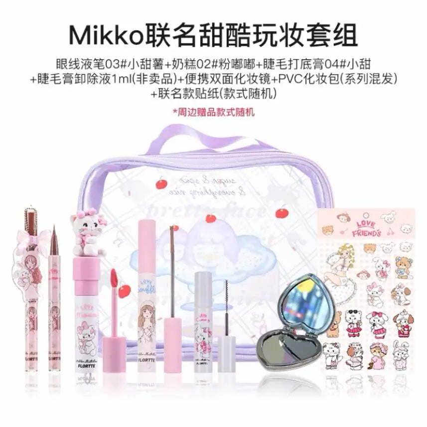 FLORTTE&Mikko Makeup Set Full Professional Lipstick Eyeliner Mascara Makeup Gift Sets