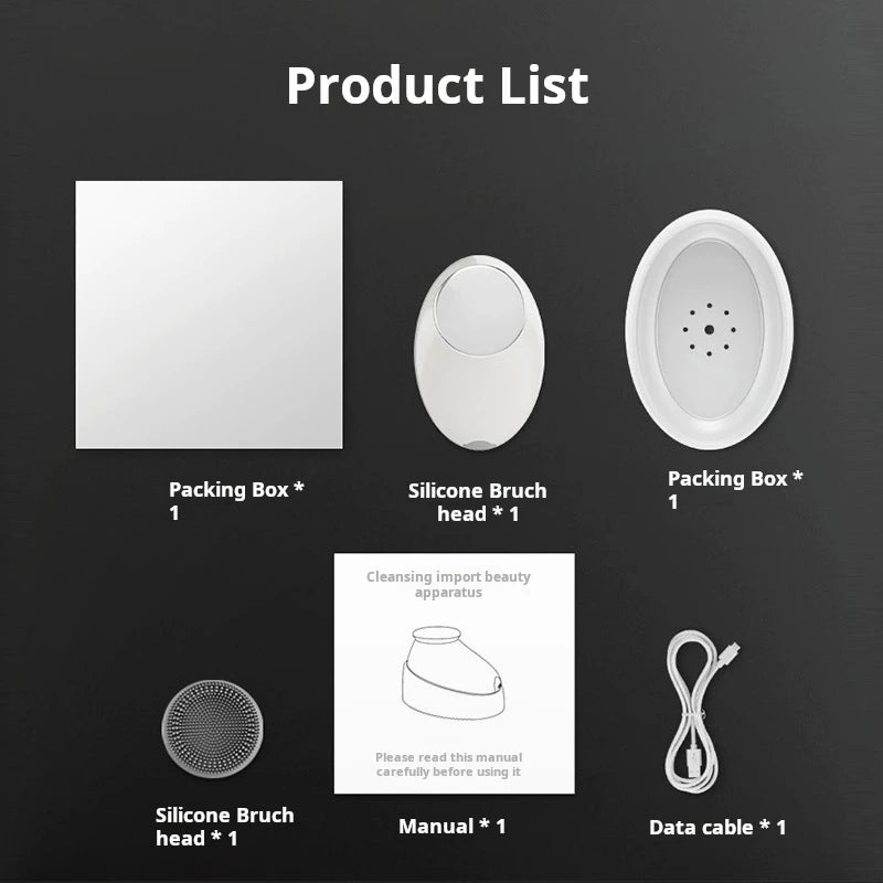 2 In 1 Electric Face Cleansing Brush Sonic Electric Facial Cleansing Brush ION Facial Import  Massager Skin Care Tools