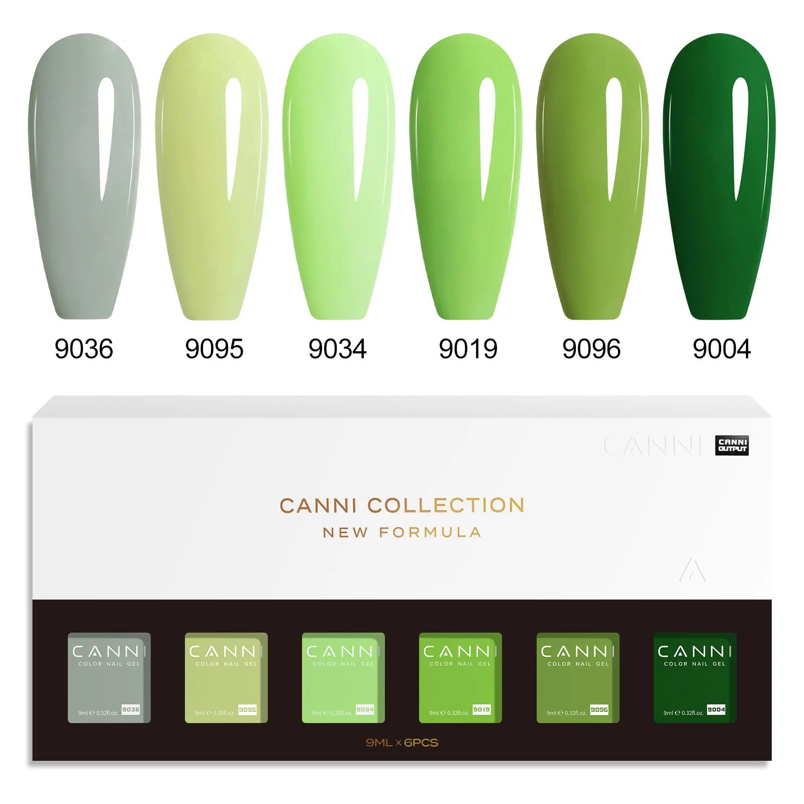 CANNI HEMA FREE Nail Gel Polish VIP Kit Jelly Amber Color Collection Semi Permanent French Nail Gorgeous Color 9ml*6pcs/set