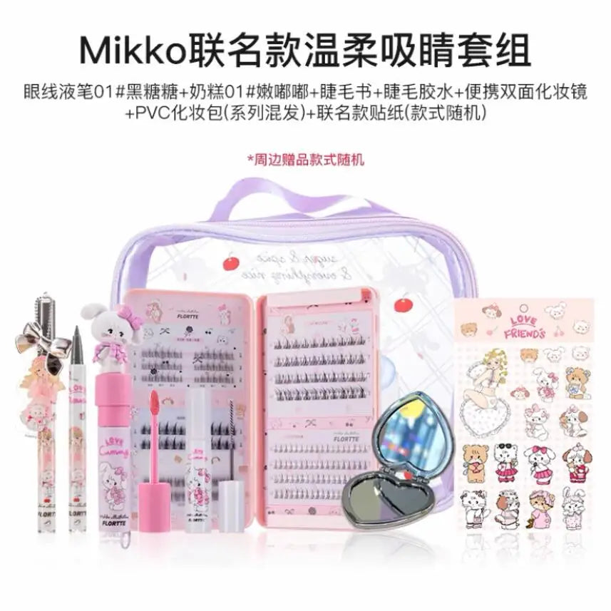 FLORTTE&Mikko Makeup Set Full Professional Lipstick Eyeliner Mascara Makeup Gift Sets