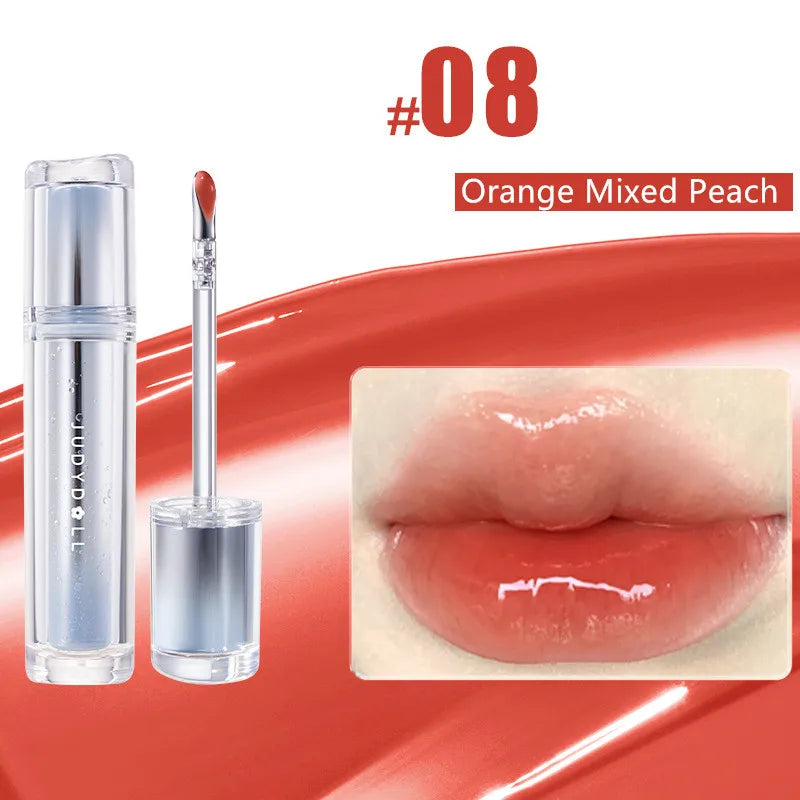 Judydoll Ice Iron Lip Glaze Lipstick, Non Staying Cup, Non fading Mirror Gloss Lip Gel,Liquid Lip Tint，Matte Moisturizing