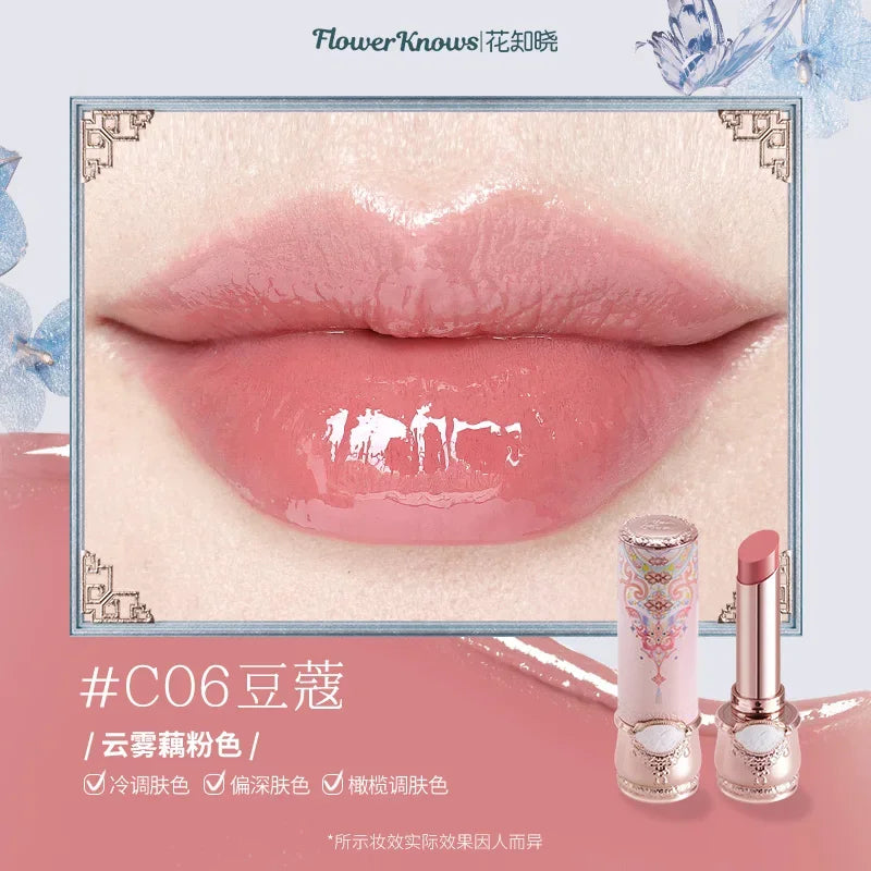 Flower Knows Butterfly Cloud Collar Collection Glossy Lipstick Makeup Lasting Lip Gloss High Pigment Makeup Flowerknows Lip Balm