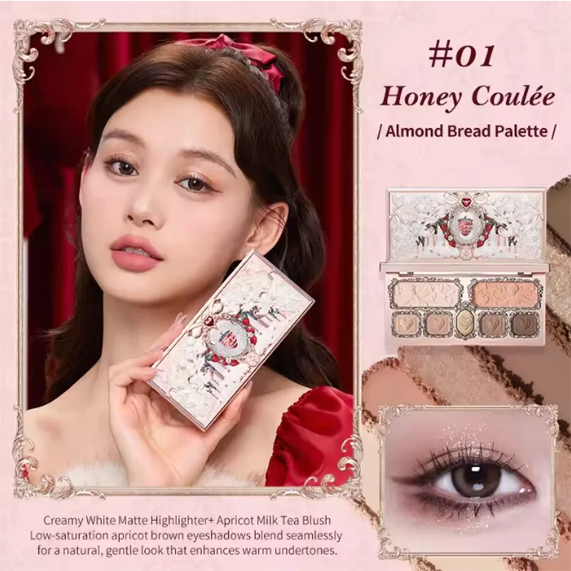 Flowerknows Strawberry Cupid All-In One Gift Box Makeup Kit Professional Palette Swan Blusher Blush Set Lip Cream Flower Knows