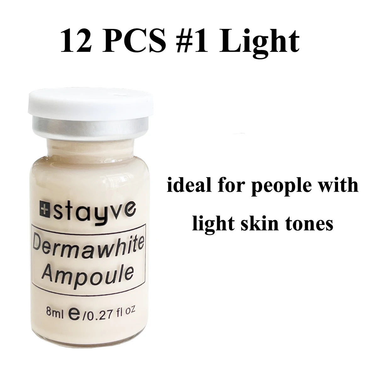 NEW Derma white BB Cream Glow Serum Ampoule add foundation niacinamide/peptide for effective brightening anti-aging 12pcs 8ml