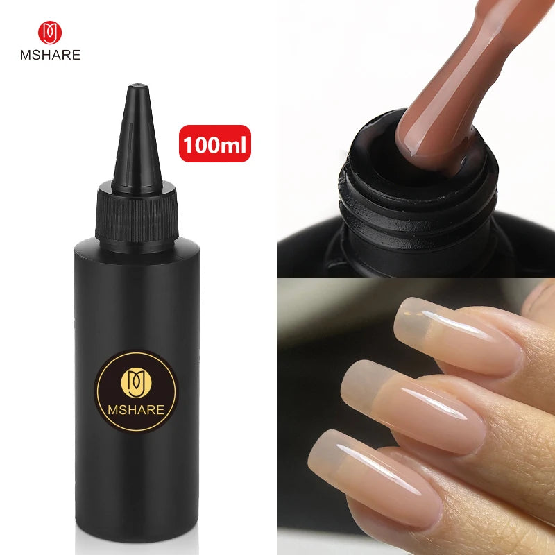 MSHARE 100ML Nail Gel Polish Soak Off UV LED Nails Vernis Semi Permanent Varnish Polish White Red Nail Gel Art