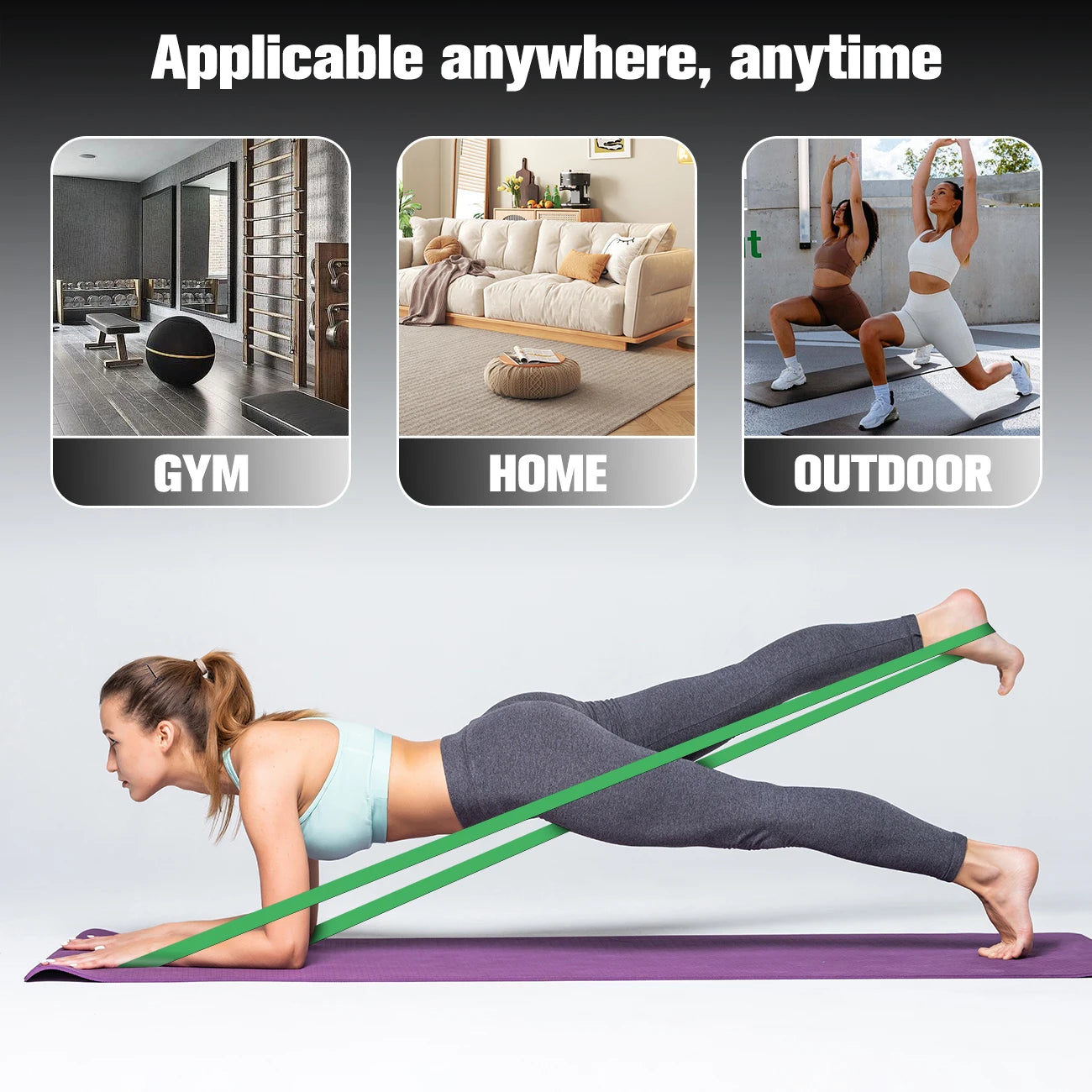 Relife Sports 5pcs Heavy Duty Resistance Bands Set