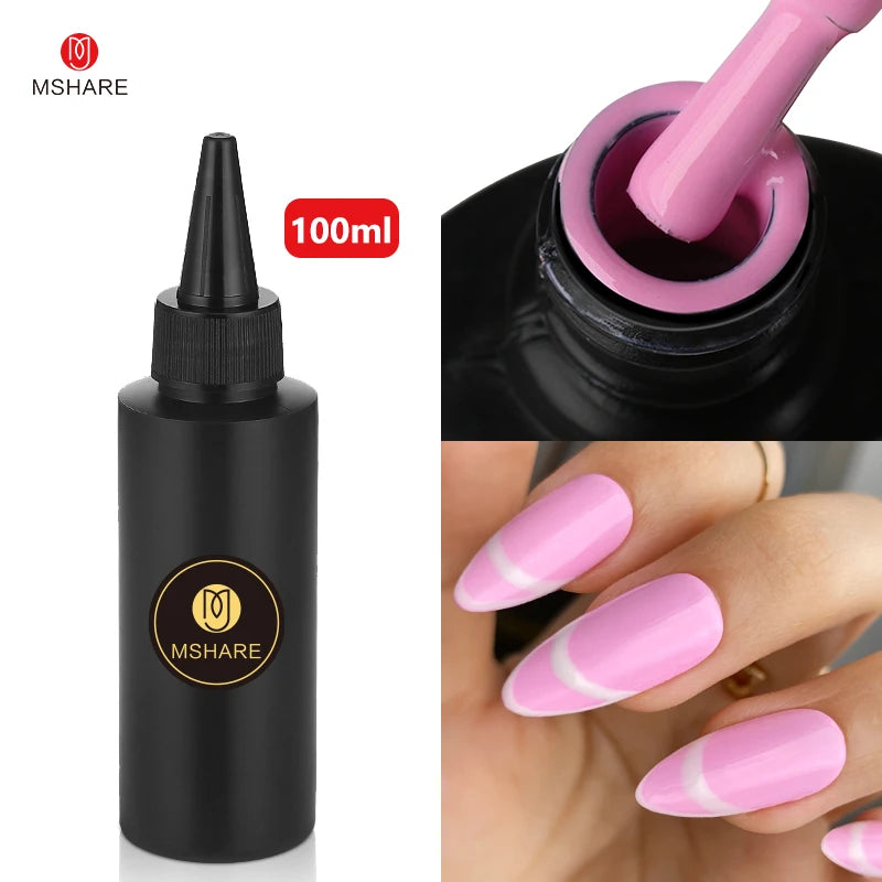 MSHARE 100ML Nail Gel Polish Soak Off UV LED Nails Vernis Semi Permanent Varnish Polish White Red Nail Gel Art