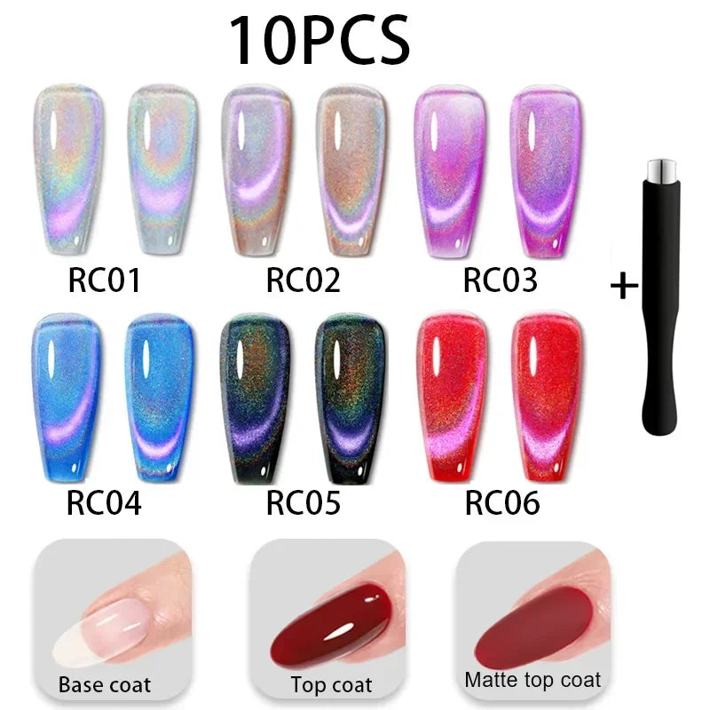 YOKEFELLOW 122 Colors Gel Nail Polish Set Pure Color Gel Soak Off   UV Led Gel Varnish Glitter Sequins Gel Nail Kits 10ML