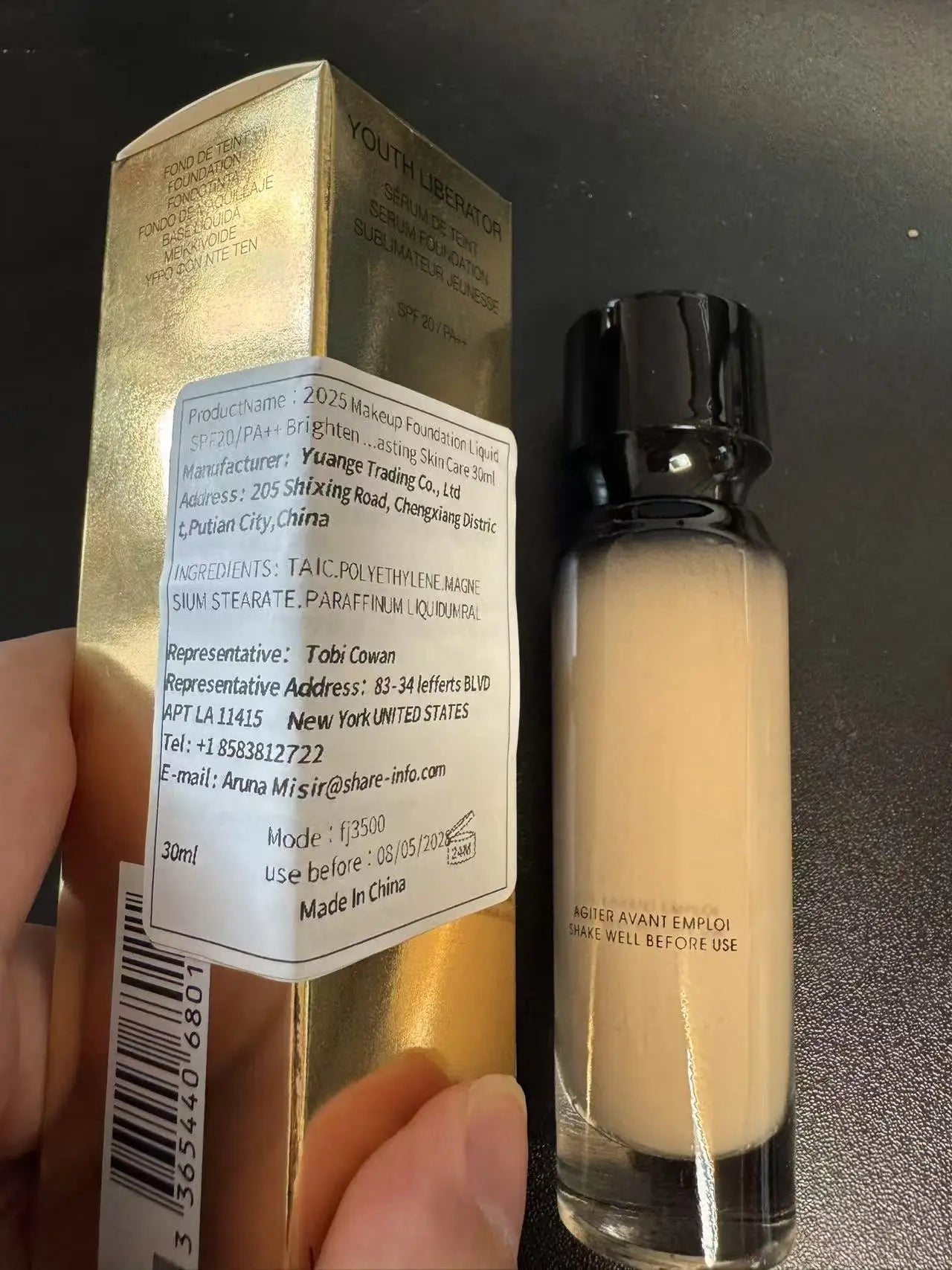 2025 Makeup Foundation Liquid SPF20/PA++ Brighten Makeup Base Face Cover Concealer Long Lasting Skin Care 30ml