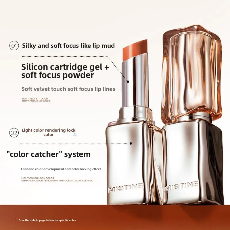 MISTINE Lipstick Matte Surface Nude Color Non Stick Cup Lipstick Jelly Balm Moisturizing Tinted Lip Balm Hydrating Vitamin E