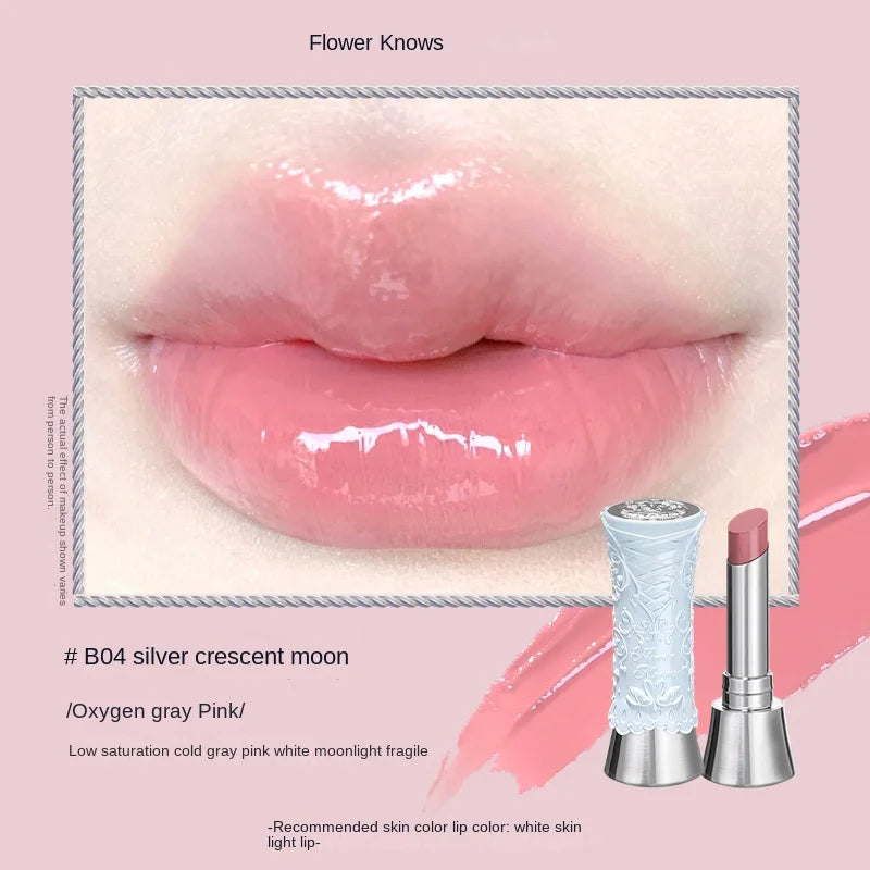Flower Knows Swan Ballet Solid Lip Glaze Mirror Lipstick Vegan Profesional Lipgloss Moisturizing Korean Lip Stick