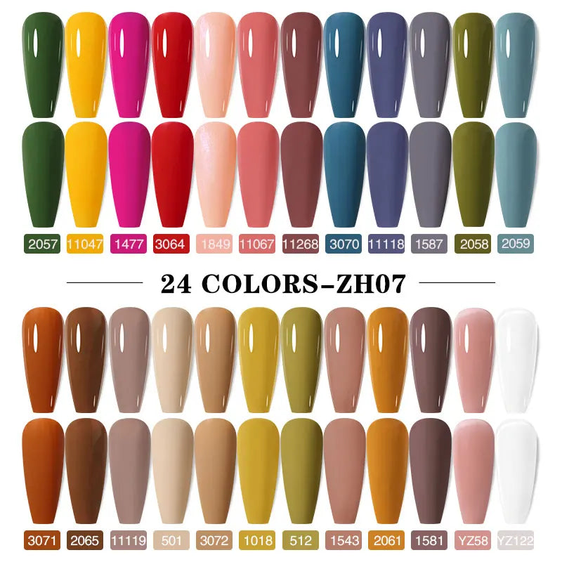 Clou Beaute 10/12/20/24pcs Gel Nail Polish Set Color 15ml White Glass Bottle Nail Art Kit Semi Permanent Gellack Nail Varnish