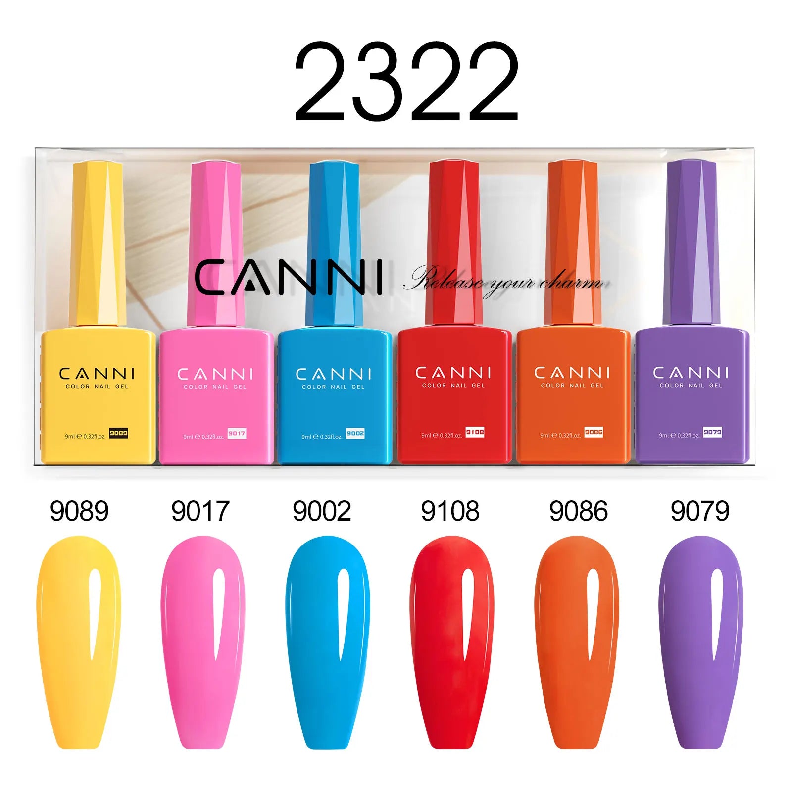 2/6pcs/kit CANNI HEMA FREE Nail Gel Polish Kit Gorgeous Color Beautiful Semi Permanent Gorgeous Full Coverage Soak off UVLED Gel