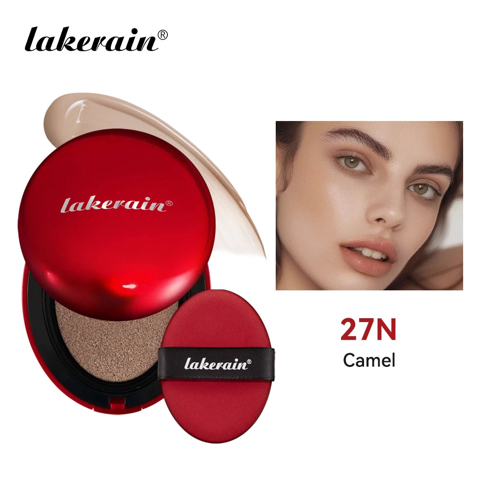 Lakerain Sunscreen Cushion Foundation  Waterproof Long-lasting Brighten Foundation Cream Women Base Makeup Face Korean Cosmetics