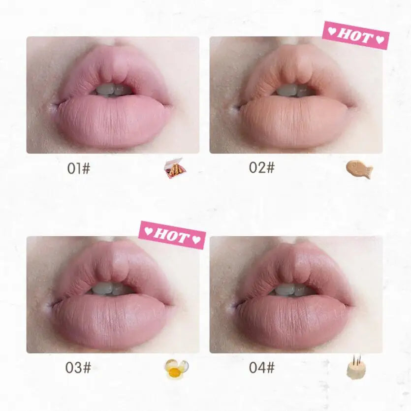 FLORTTE Lip Primer Matte Korean Lipstick Cream Whitening Lip Mud Long Lasting Waterproof Lipgloss