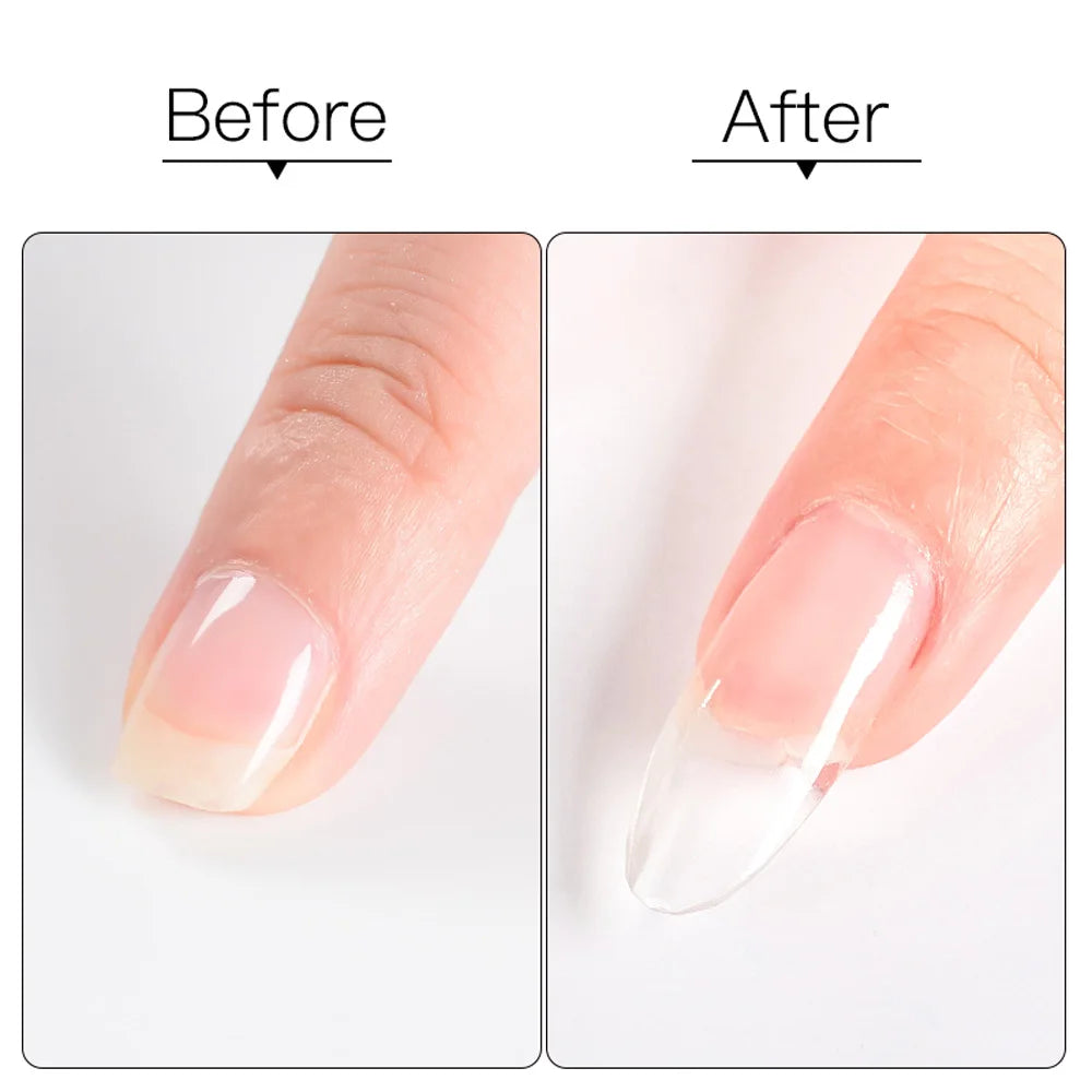 80g Nail Extension Gel Nude Pink Semi-Permanent Soft Gel Medium Viscosity White Clear Nails Builder Jelly French Nail Form Build