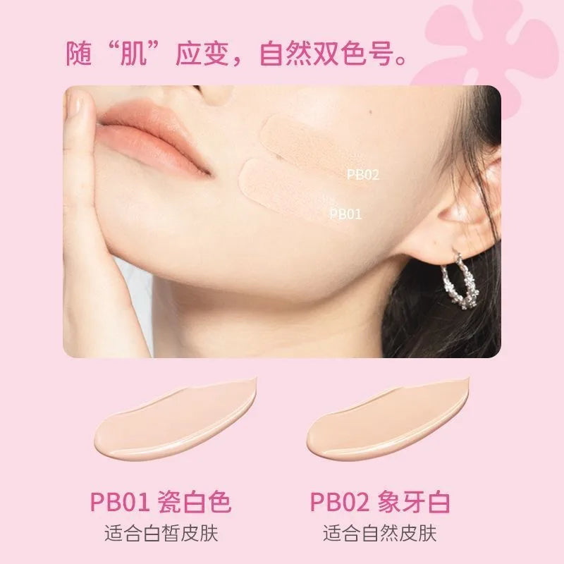 VEECCI Hydrating BB CC Air Cushion Cream Face Make Up Foundation Base Moisturizing Brighten Long-Lasting Concealer 10g