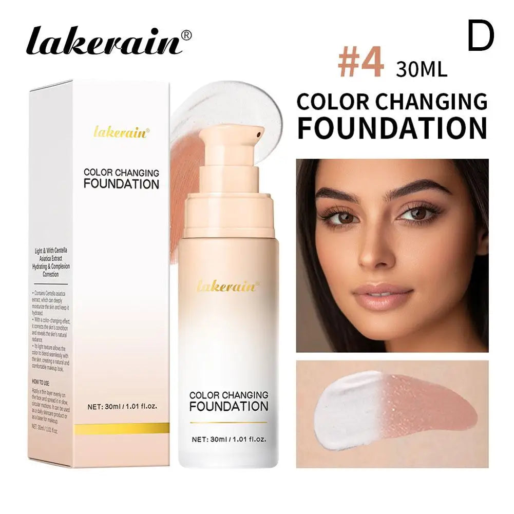 Color Changing Liquid Foundation Centella Asiatica Essence Long-lasting Moisturizing Nude Makeup Light Liquid Foundation Cosmeti