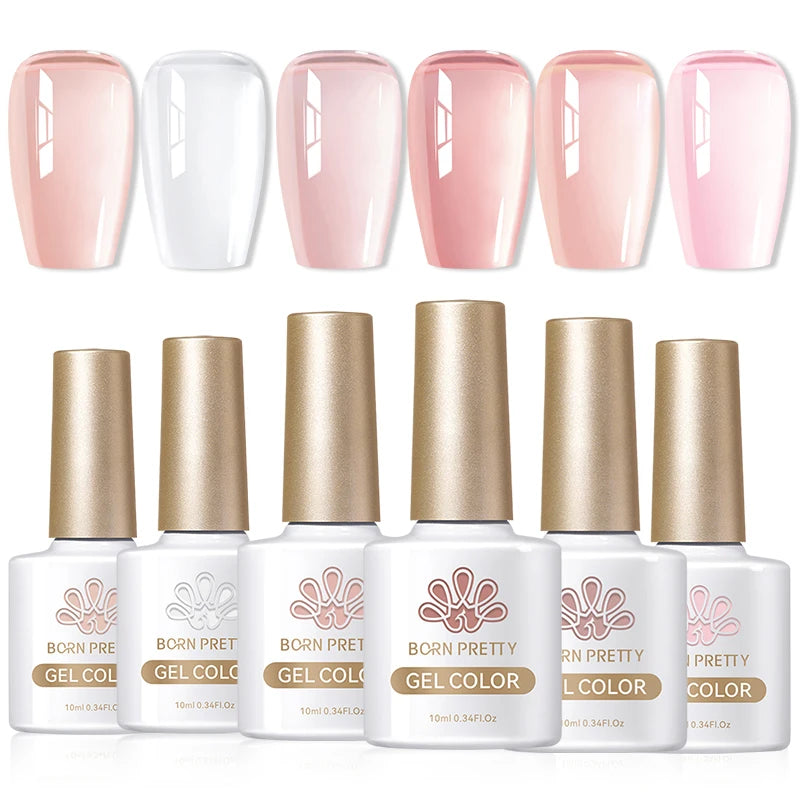 BORN PRETTY 6PCS Gel Polish Set 9D Polaris Cat Magnetic Soak Off UV LED Polish DIY Nail Art Manicure Varnish Base Top Coat