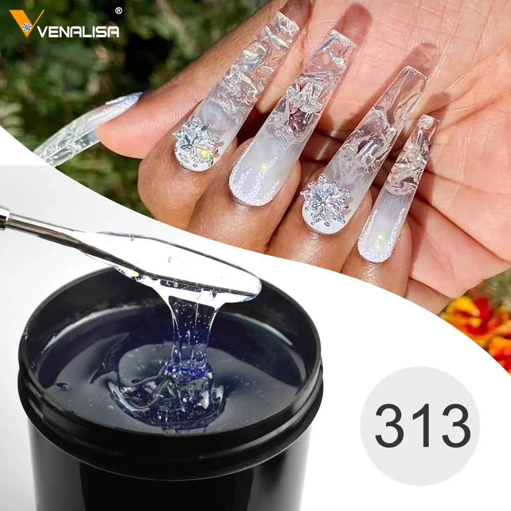 225g Venalisa Camouflage Soak Off UV LED Clear Color Builder Extension Nail Gel Jelly Gel Quick Building Nail Gel Polish