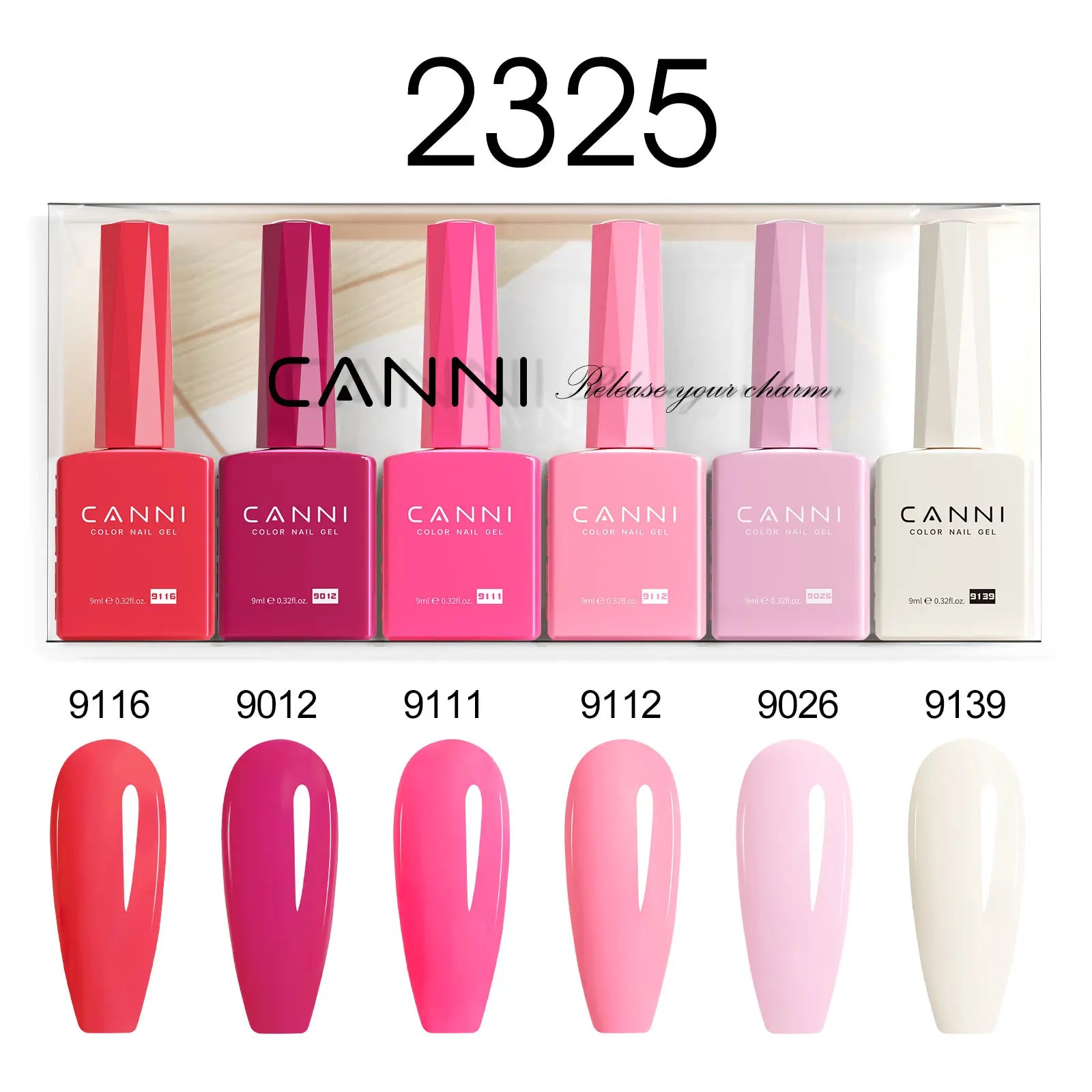 CC7 CANNI Nail Gel Polish VIP Kit 9ml HEMA FREE Soak Off UV LED Gel Nail Semi Permanent Glossy Diamond Top Coat Set 6/30pcs Set