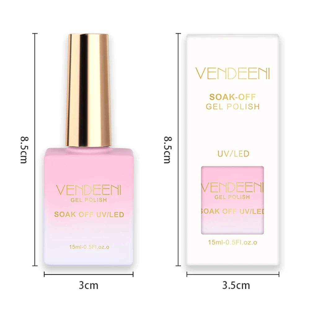 Vendeeni 10 Colors/Set Luminous Broken Diamond Cat Eye Gel Nail Polish Glitter Macaron Magnetic UV LED Gel Varnish With Display