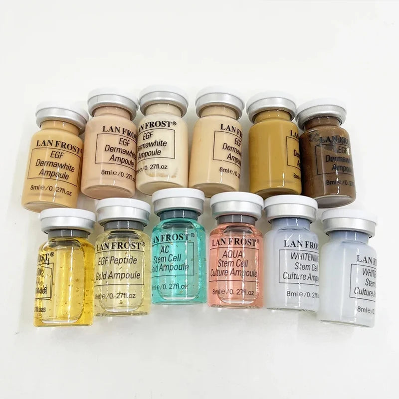 Semi-Permanent BB Cream Glow Ampoule Starter Kit Niacinamide Foundation Liquid Hyaluronic Acid Serum Facial Skin Care Beauty