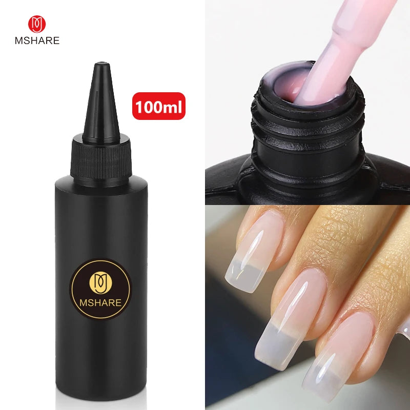 MSHARE 100ML Nail Gel Polish Soak Off UV LED Nails Vernis Semi Permanent Varnish Polish White Red Nail Gel Art