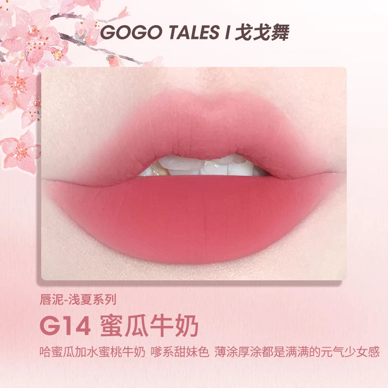 Gogotales Maquillajes Milk Cream Lip Mud Naked Color Matte Velvet Lipstick Vegan Waterproof Lip Glaze Girl korean Makeup