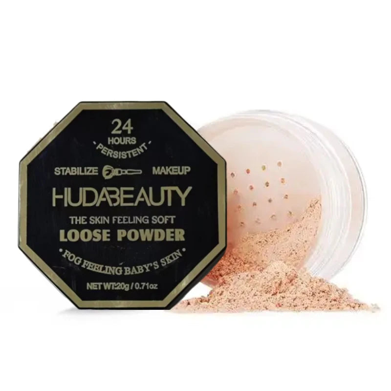 4-color Loose Powder Huda Setting Matte Powder Foundation Set Oil-control Skin Natural Makeup Face Concealer Stabilize Cosmetics