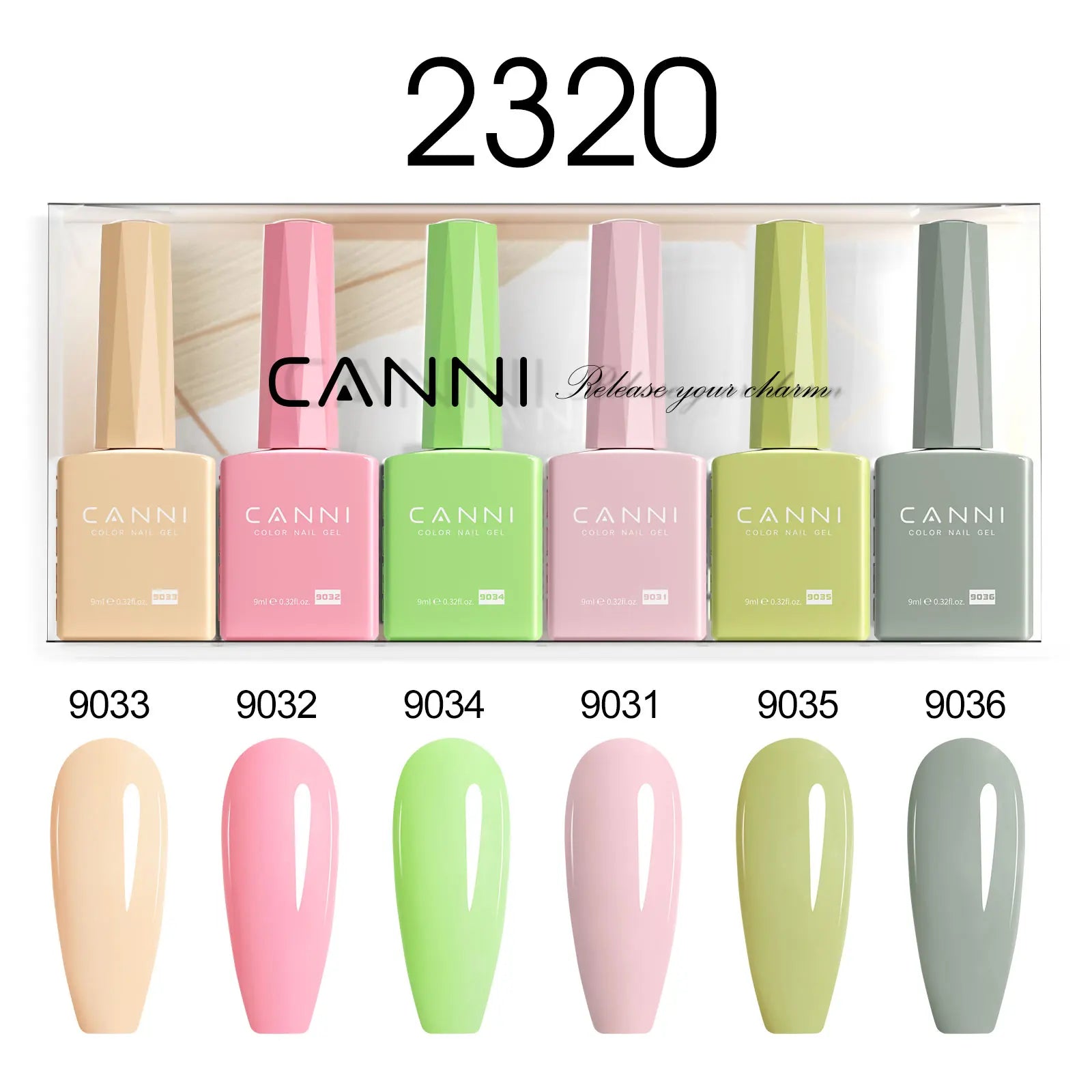 2/6pcs/kit CANNI HEMA FREE Nail Gel Polish Kit Gorgeous Color Beautiful Semi Permanent Gorgeous Full Coverage Soak off UVLED Gel