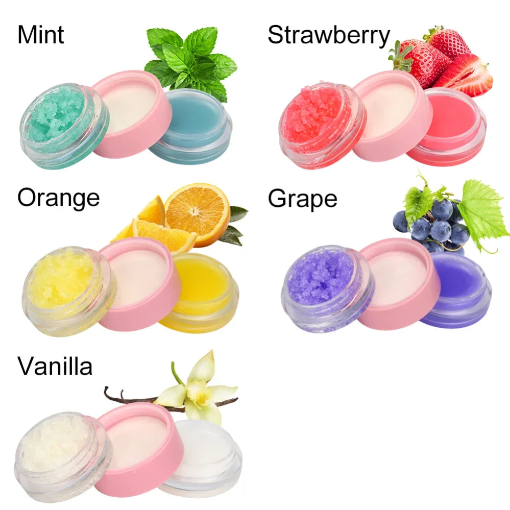 Vegan Fruit Lip Scrub Lipstick 2 in 1 Moustirzing Lip Balm Private Label Custom Logo Sugar Lip Scrub